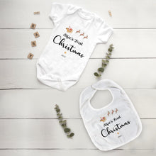 Load image into Gallery viewer, Personalised First Christmas Bib and Vest-The Persnickety Co