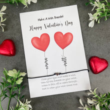 Load image into Gallery viewer, Happy Valentine's Day Balloon Names Wish Bracelet
