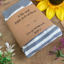 Load image into Gallery viewer, Purrfect Cat Mum Striped Socks