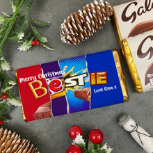 Load image into Gallery viewer, Merry Christmas Bestie Novelty Personalised Chocolate Bar-The Persnickety Co