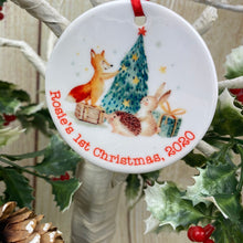 Load image into Gallery viewer, Woodland Friends 1st Christmas Hanging Decoration-4-The Persnickety Co