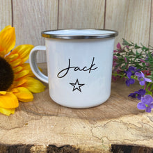 Load image into Gallery viewer, Personalised Enamel Star Mug