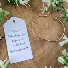 Load image into Gallery viewer, Bridesmaid Knot Bangle Thank You Gift-5-The Persnickety Co