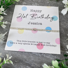 Load image into Gallery viewer, Happy 21st Birthday Beaded Bracelet-7-The Persnickety Co