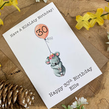 Load image into Gallery viewer, KOALAty Birthday - Personalised Card-5-The Persnickety Co