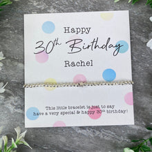 Load image into Gallery viewer, Happy 30th Birthday Beaded Bracelet-The Persnickety Co