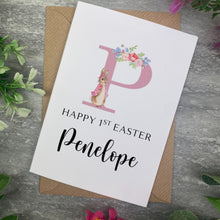 Load image into Gallery viewer, Personalised Rabbit 1st Easter Initial Card