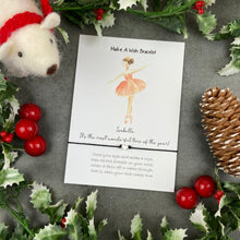 Load image into Gallery viewer, Nutcracker Christmas Ballerina Wish Bracelet, Merry Christmas Charm Bracelet