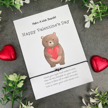 Load image into Gallery viewer, Happy Valentine's Day Make A Wish Bracelet