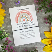 Load image into Gallery viewer, Happy Mother's Day To The Best Auntie Ever Wish Bracelet