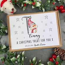 Load image into Gallery viewer, Personalised Snow Boy initial - Box of Chocolate Bars-The Persnickety Co