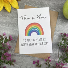 Load image into Gallery viewer, Personalised 'Thank You To All The Staff' Card