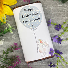 Load image into Gallery viewer, Cute Easter Bunny Personalised Chocolate Bar