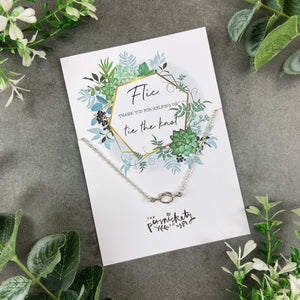Wedding Knot Necklace Fern Design