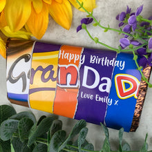 Load image into Gallery viewer, Personalised Grandad Birthday Chocolate Bar
