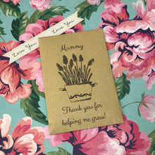 Load image into Gallery viewer, Mummy Thank You For Helping Me Grow Mini Kraft Envelope with Wildflower Seeds-9-The Persnickety Co