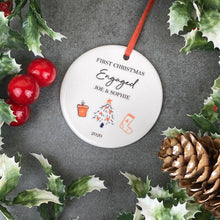 Load image into Gallery viewer, Personalised First Christmas Engaged Hanging Decoration-6-The Persnickety Co