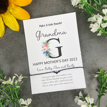 Load image into Gallery viewer, Happy Mother's Day Grandma - Personalised Wish Bracelet For Grandma