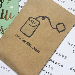 For A Tea-Riffic Aunt Mini Kraft Envelope with Tea Bag-2-The Persnickety Co