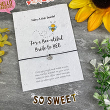 Load image into Gallery viewer, Bride To Bee Wish Bracelet On Plantable Seed Card-9-The Persnickety Co
