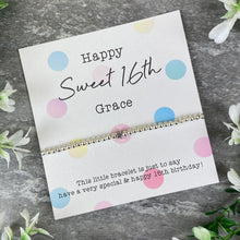 Load image into Gallery viewer, Happy Sweet 16th Beaded Bracelet-9-The Persnickety Co