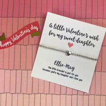 Load image into Gallery viewer, Beaded Charm Bracelet - A Little Valentine's Wish For My Sweet Daughter-8-The Persnickety Co