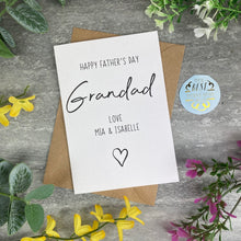 Load image into Gallery viewer, Personalised Happy Father's Day Grandad Card