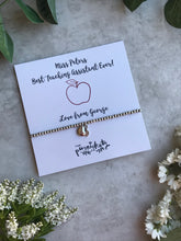 Load image into Gallery viewer, Beaded Charm Bracelet - Best Teacher / Teaching Assistant Ever-9-The Persnickety Co