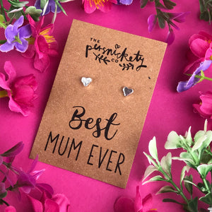 Best Mum Ever - Heart Earrings - Gold / Rose Gold / Silver-8-The Persnickety Co