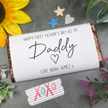 Load image into Gallery viewer, Happy First Father's Day Personalised Chocolate Bar