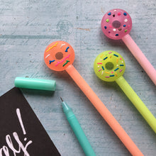 Load image into Gallery viewer, Donut Gel Pen - Lime, Orange, Pink, Turquoise-4-The Persnickety Co