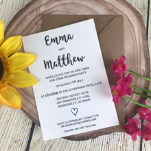 Load image into Gallery viewer, Personalised Wedding Invitation, Wedding Cards, Invitations, Party Invitations
