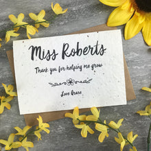 Load image into Gallery viewer, Personalised Teacher Card Thank You For Helping Me Grow-7-The Persnickety Co