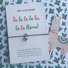 Load image into Gallery viewer, Fa la la la la la llama Wish Bracelet-8-The Persnickety Co