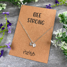 Load image into Gallery viewer, Bee Strong Necklace-7-The Persnickety Co