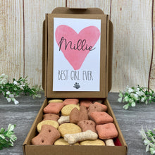 Load image into Gallery viewer, Personalised Little Dog Treat Box - A Valentine's Treat!