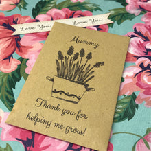 Load image into Gallery viewer, Mummy Thank You For Helping Me Grow Mini Kraft Envelope with Wildflower Seeds-4-The Persnickety Co
