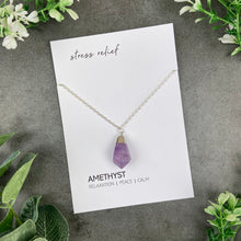Load image into Gallery viewer, Amethyst Necklace - Stress Relief
