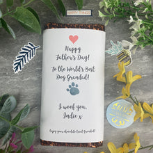 Load image into Gallery viewer, Best Dog Grandad Father's Day Personalised Chocolate Bar