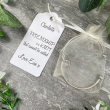 Load image into Gallery viewer, Knot Bangle With Initial Charm Friendship Is A Knot-5-The Persnickety Co