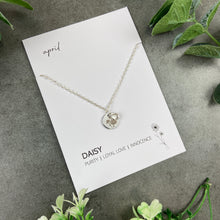 Load image into Gallery viewer, Birth Flower and Birthstone Necklace