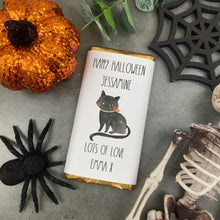 Load image into Gallery viewer, Cat Happy Halloween - Personalised Chocolate Bar