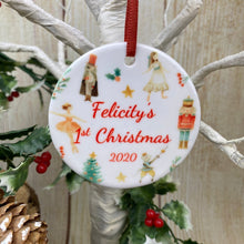 Load image into Gallery viewer, Nutcracker Babies 1st Christmas Hanging Decoration