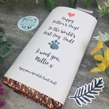Load image into Gallery viewer, Best Dog Dad Father's Day Personalised Chocolate Bar