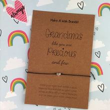 Load image into Gallery viewer, Grandmas Like You Are Precious And Few Wish Bracelet-3-The Persnickety Co