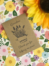 Load image into Gallery viewer, Grandma Thank You For Helping Me Grow Mini Kraft Envelope with Wildflower Seeds-7-The Persnickety Co
