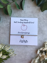 Load image into Gallery viewer, Beaded Charm Bracelet - Best Teacher / Teaching Assistant Ever-6-The Persnickety Co