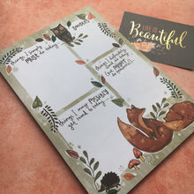 Load image into Gallery viewer, Woodland Friends A5 Notepad-2-The Persnickety Co