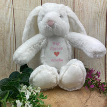 Load image into Gallery viewer, Personalised 'Big Sister' White Bunny Soft Toy