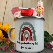 Load image into Gallery viewer, Personalised Daddy You Brighten My Day Enamel Mug-The Persnickety Co